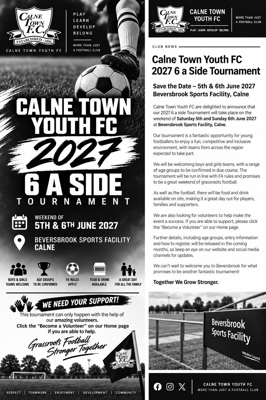 Calne Town Youth FC 2027 6 a Side Tournament
